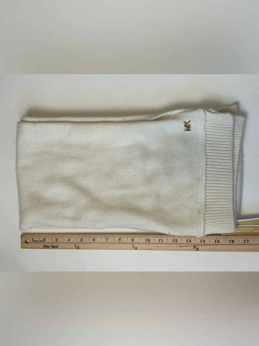 Bundle 2/$30! NEW MICHAEL Michael Kors Cream Knit Logo-Accent Scarf